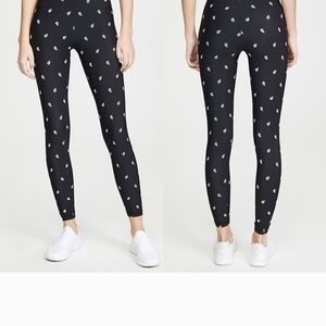 Adam Selman Sport Hi-Rise Leggings Black Bandana Size Large NWT